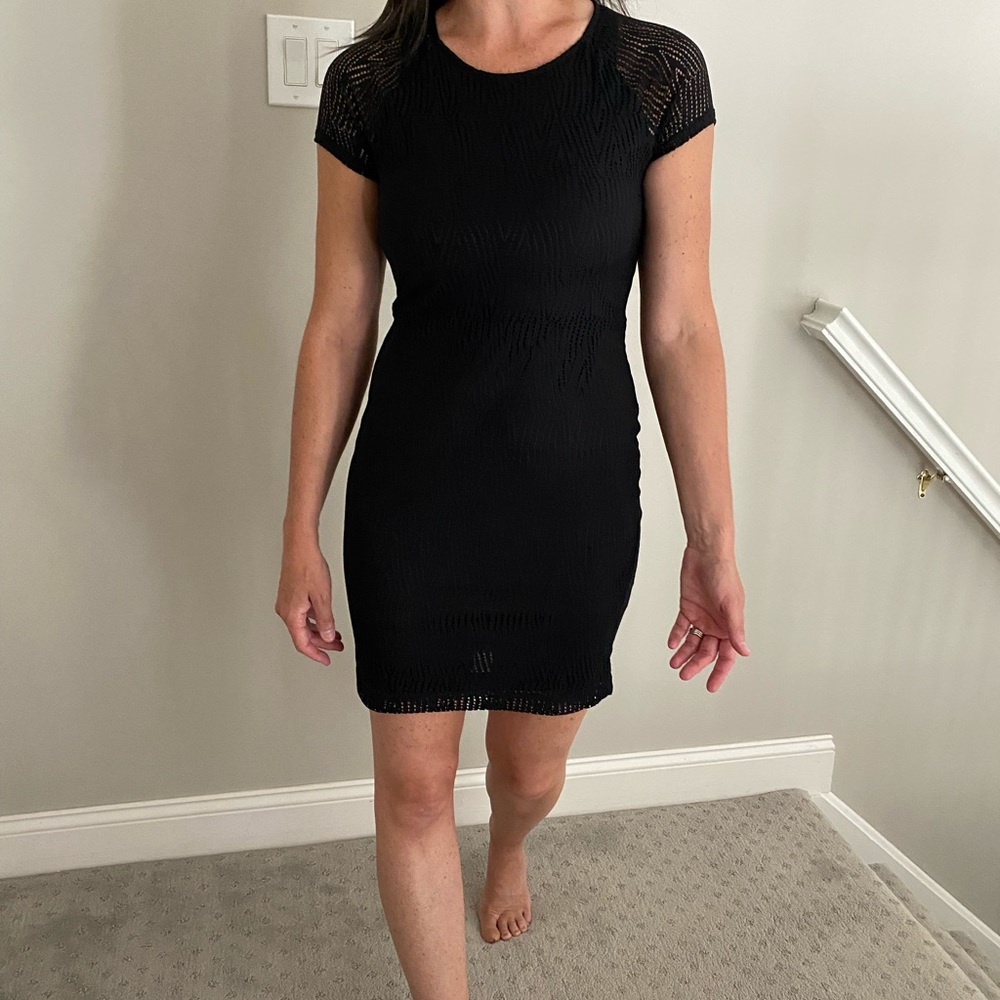 Armani Exchange Black Mini Dress
